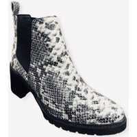 Chaussures Femme Bottines Reqin's Boots Talon ZARIA Serpent Noir