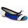 Chaussures Femme Ballerines / babies Reqin's Ballerines Plates Hondriane Mix Blanc/Bleu Bleu