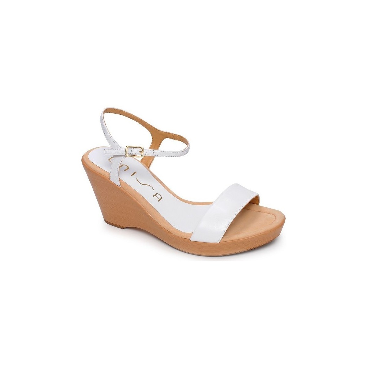 Chaussures Femme Sandales et Nu-pieds Unisa Sandales compensées RITA Blanc Blanc