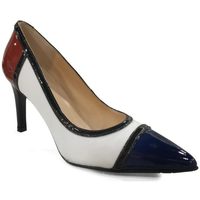 Chaussures Femme Escarpins Brenda Zaro Escarpin talon Blanc/Marine/Rouge Blanc