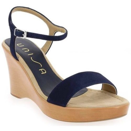 Unisa Sandales compensées RITA Daim Bleu Bleu - Livraison Gratuite | Spartoo  ! - Chaussures Sandale Femme 63,20 €