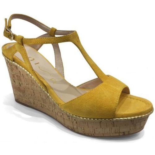 Unisa Sandale Compensée LIEN Jaune Jaune - Chaussures Sandale Femme 109,00 €