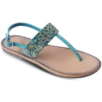 Chaussures Femme Sandales et Nu-pieds Emporio Armani Elarbi Sandales Plate OLGA Turquoise  Les Tropéziennes Bleu