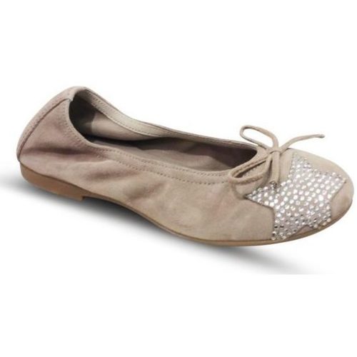 Chaussures Femme Ballerines / babies Reqin's Ballerines VOLGA strass peau Beige
