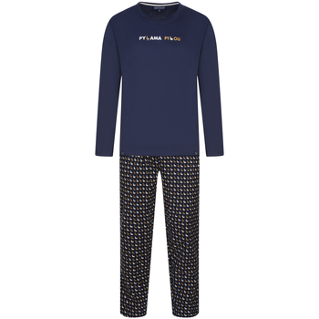 Vêtements Homme Pyjamas / Chemises de nuit Arthur Pyjama long coton Bleu marine