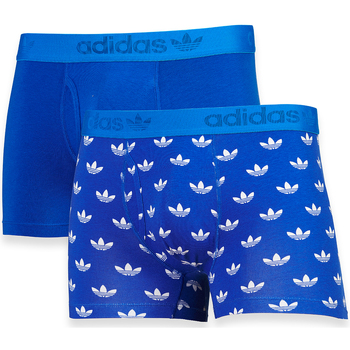 Sous-vêtements Homme Boxers adidas preto Originals Lot de 2 boxers homme Confort Coton Print Bleu