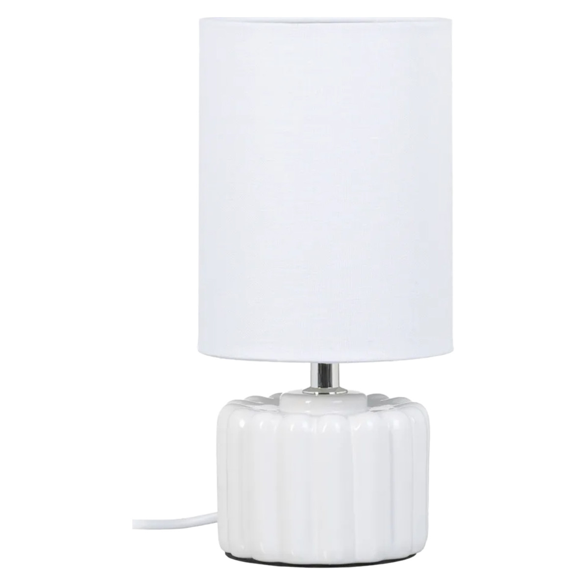 Maison & Déco Lampes à poser Ixia Lampe blanche en céramique 28 cm Blanc