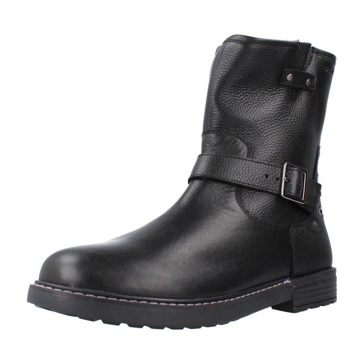 Chaussures Fille Bottes Geox J ECLAIR GIRL F Noir