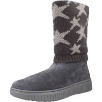 Chaussures Fille Bottes Geox J DISCOMIX GIRL C Gris