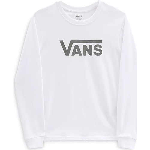 Vêtements Fille T-shirts manches longues White Vans VN0A5I96WHT Blanc