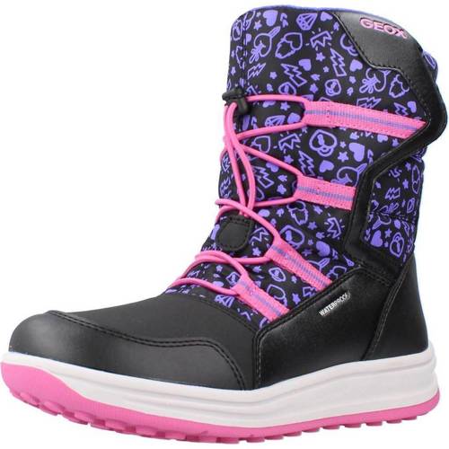 Chaussures Fille Bottes Geox J ROBY GIRL B WPF A Violet