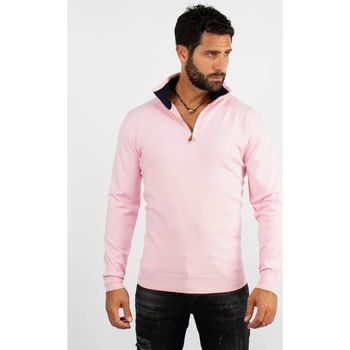 Vêtements Homme Pulls Hollyghost Pull à col zip rose Rose