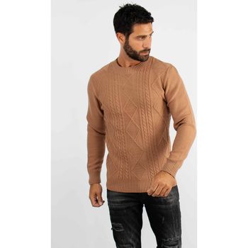 Hollyghost Pull col rond en maille camel Marron