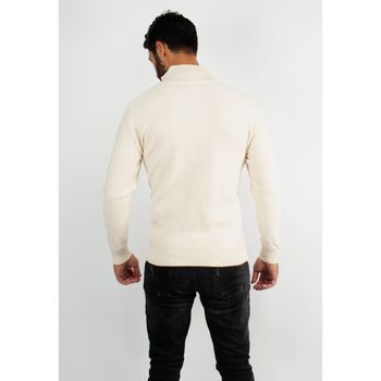 Hollyghost Pull en maille avec col zip ivoire Blanc