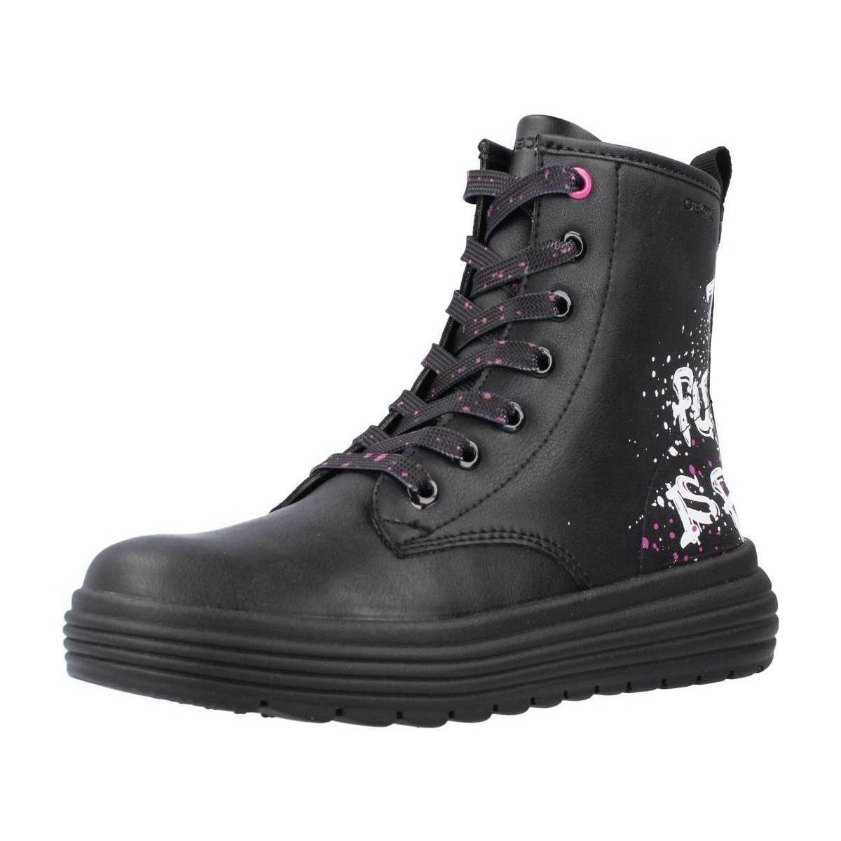 Chaussures Fille Bottes Geox J PHAOLAE GIRL A Noir