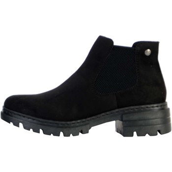 Chaussures Femme Boots Rieker Bottine à Elastique Montante Microstretch Noir