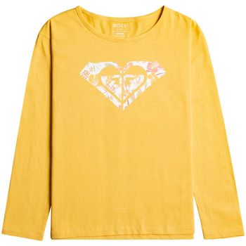 Vêtements Fille Help Refugees T-shirt van biologisch katoen met Choose Love-print in zwart Roxy The One jaune - yolk