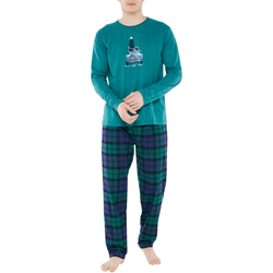 Vêtements Homme Pyjamas / Chemises de nuit Arthur Pyjama Long coton vichy regular fit Vert