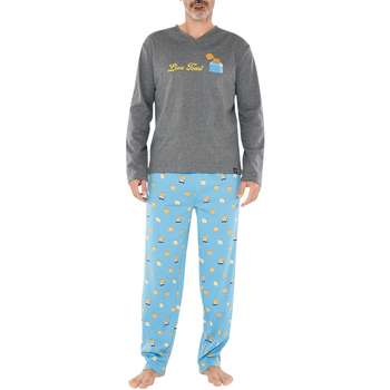Vêtements Homme Pyjamas / Chemises de nuit Arthur Pyjama Long coton regular fit Gris