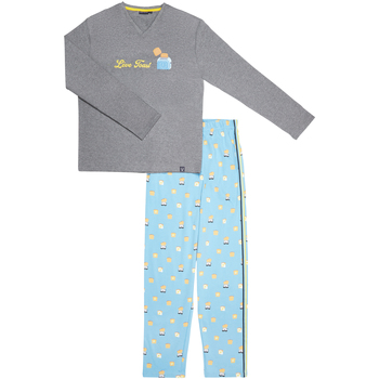 Arthur Pyjama Long coton regular fit Gris