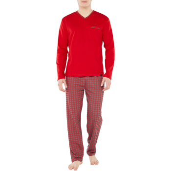 Vêtements Homme Pyjamas / Chemises de nuit Arthur Pyjama Long coton vichy Regular Fit Rouge