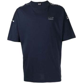 Vêtements Homme T-shirts manches courtes EMPORIO Blend ARMANI three logo-waistband boxer pantsni T-shirt Bleu