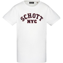 Vêtements Homme T-shirts manches courtes Schott TSCREW19A Blanc