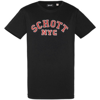 Vêtements Homme T-shirts manches courtes Schott TSCREW19A Noir