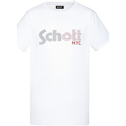Vêtements Homme T-shirts manches courtes Schott TSSTAR22 Blanc