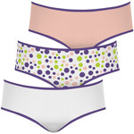 Lot de 3 boxers fille Ecopack Trio Mode Girl By