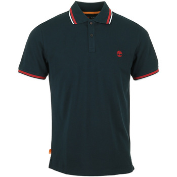 Timberland SS Millers River Tipped Pique Polo Slim Bleu