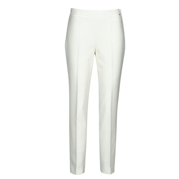 Vêtements Femme Pantalons 5 poches BOSS Tiluna_sidezip6 Blanc