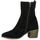Chaussures Femme Boots Reqin's Boots cuir velours Noir