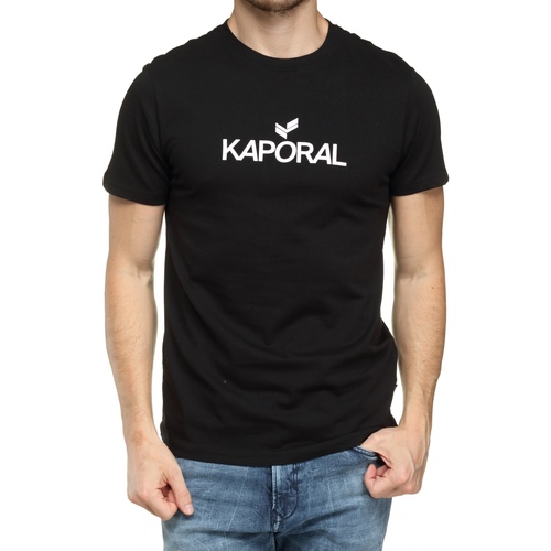 Vêtements Homme T-shirts manches courtes Kaporal Tee Shirt col rond Noir