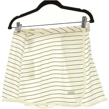 Vêtements Femme Jupes adidas Stripes Originals jupe courte  40 - T3 - L Blanc Blanc