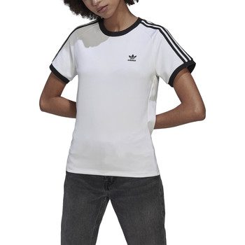 Vêtements Femme T-shirts matchcourts courtes adidas Originals Adicolor Classic Slim 3Stripes Blanc