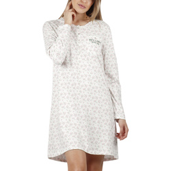 Vêtements Femme Pyjamas / Chemises de nuit Admas Chemise de nuit manches longues Get Lost Blanc