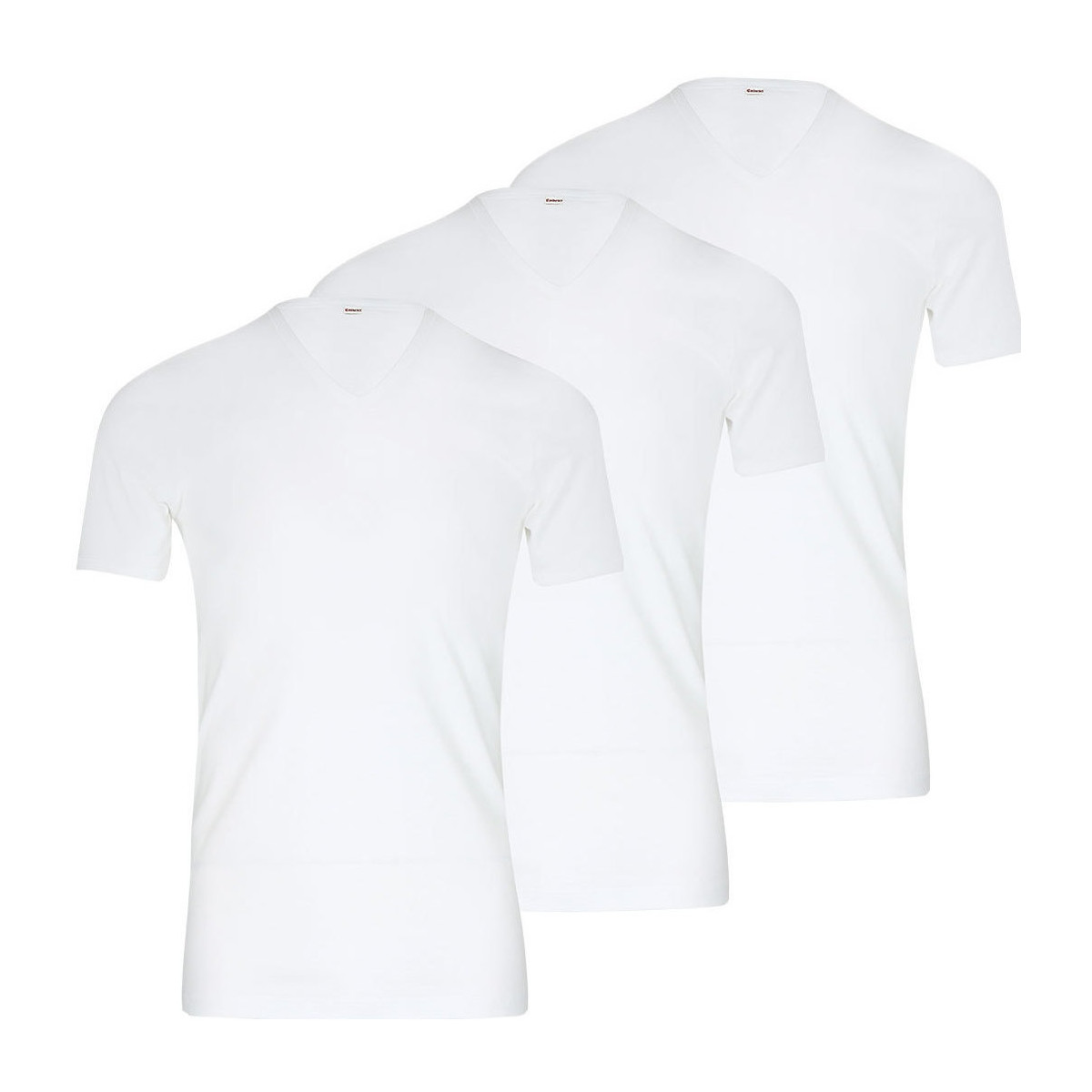 Vêtements Homme T-shirts manches courtes Eminence Lot de 3 Tee-shirt homme col V Les Classiques Blanc