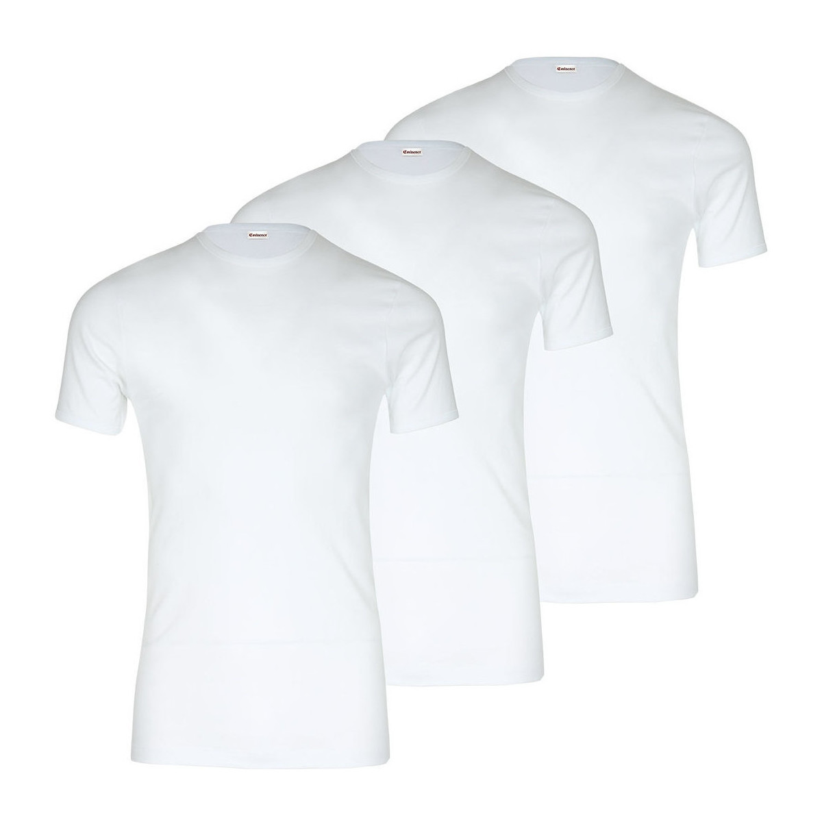Vêtements Homme T-shirts manches courtes Eminence Lot de 3 tee-shirt homme col rond Les Classiques Blanc
