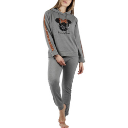 Vêtements Femme Pyjamas / Chemises de nuit Admas Pyjama tenue d'intérieur pantalon top à capuche Minnie Gris