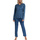 Vêtements Femme Pyjamas / Chemises de nuit Admas Pyjama tenue d'intérieur pantalon top manches longues Satin Bleu