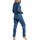 Vêtements Femme Pyjamas / Chemises de nuit Admas Pyjama tenue d'intérieur pantalon top manches longues Satin Bleu