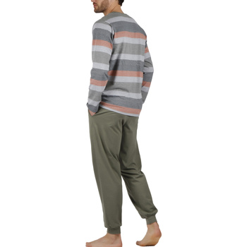 Admas Pyjama tenue d'intérieur pantalon et haut Rayas Camouflage Vert
