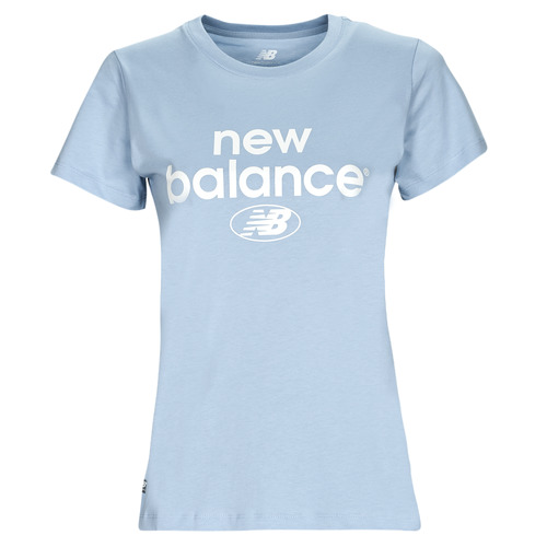 Vêtements Femme Portefeuilles / Porte-monnaie New Balance ESSENTIALS GRAPHIC ATHLETIC FIT SHORT SLEEVE Bleu
