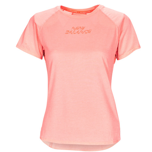 Vêtements Femme Y-3 rear logo print T-shirt New Balance PRINTED IMPACT RUN SHORT SLEEVE Rose