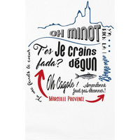 La mode responsable Torchons Enesco Essuie main - Marseille - en coton décoré Blanc