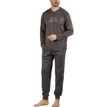 Vêtements Homme Pyjamas / Chemises de nuit Admas Pyjama tenue d'intérieur pantalon et haut Velo Antonio Miro Gris