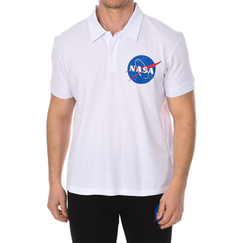 Vêtements Homme Polos manches courtes Nasa NASA16PO-WHITE Blanc