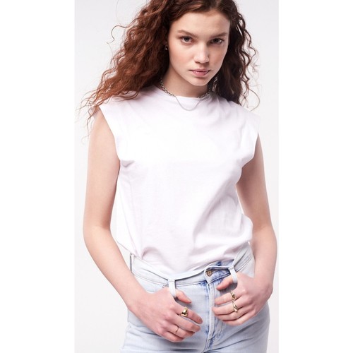 Vêtements Femme Débardeurs / T-shirts sans manche Teddy Smith - Tee Shirt sans manches - blanc Blanc