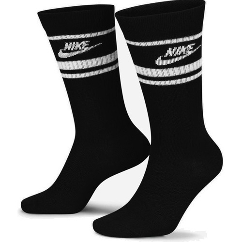 Sous-vêtements Chaussettes de sport Nike Nike air more uptempo boys dh9719-200 Crew Socks 3 Pairs Noir